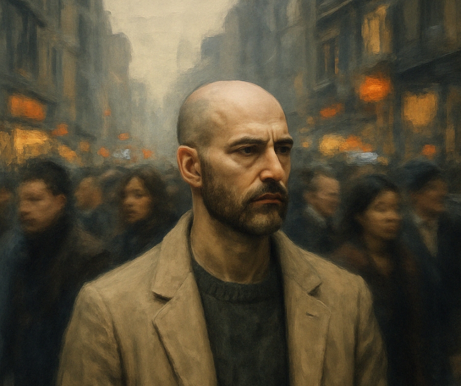 A stoic man in a noisy world